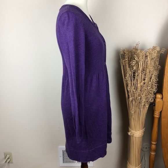 Oversized Sweater Dress Long Sleeve Midi Small - Picture 7 of 9